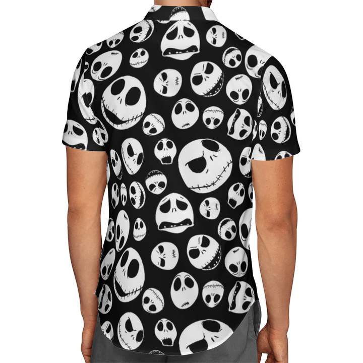 Jack Skellington Head Hawaiian Shirt