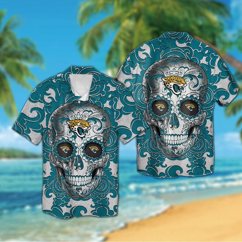 Jacksonville Jaguars Sugar Skull Hawaiian Shirt Hot Trendy Summer 2024