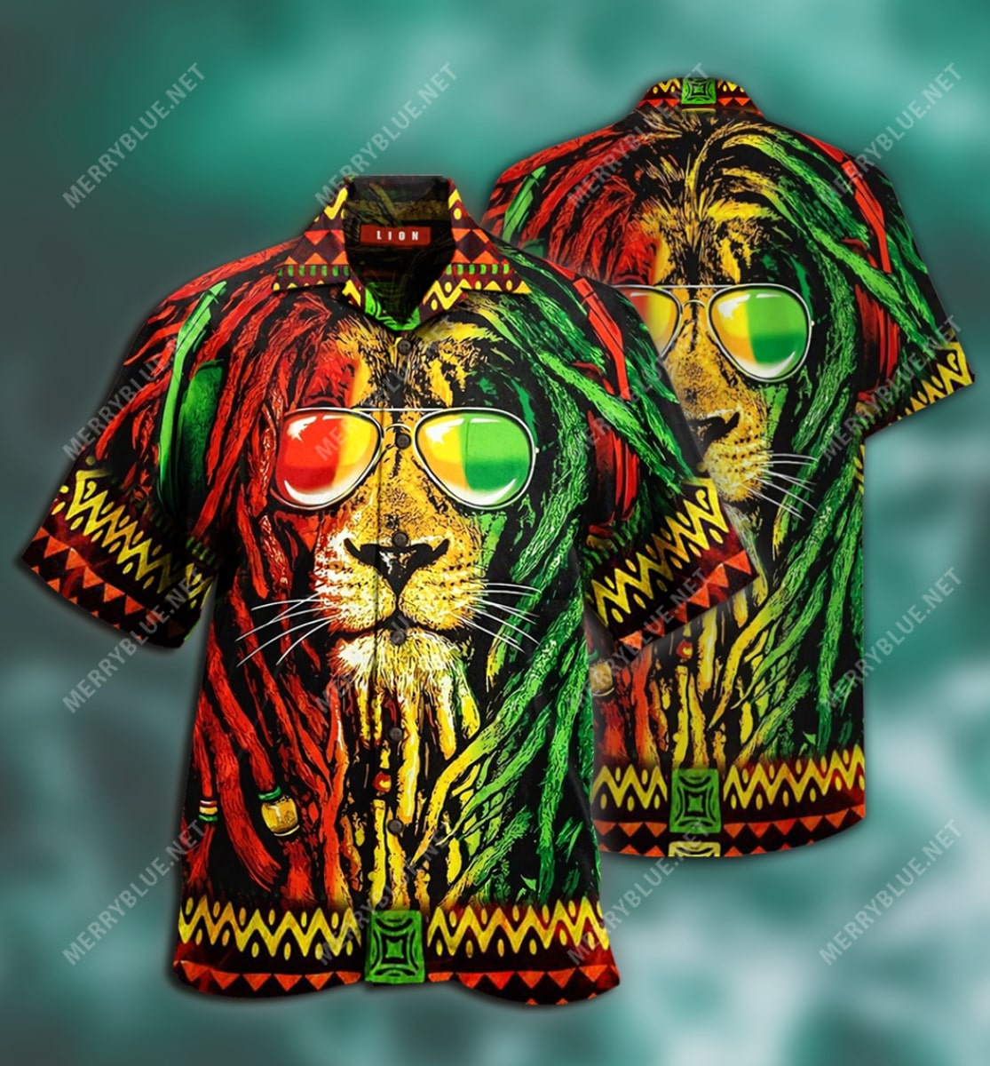 Jamaica Lion Tropical All Over Printed Hawaiian Shirt