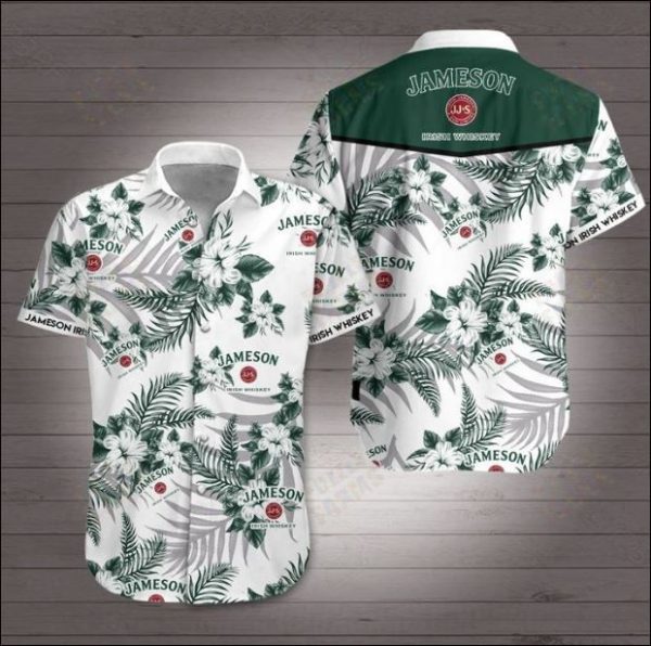 Jameson Irish Whiskey Hawaiian Shirt Summer Button Up