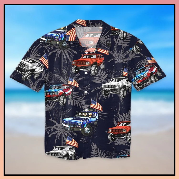 Jeep Cherokee Xj Flag Hawaiian Shirt