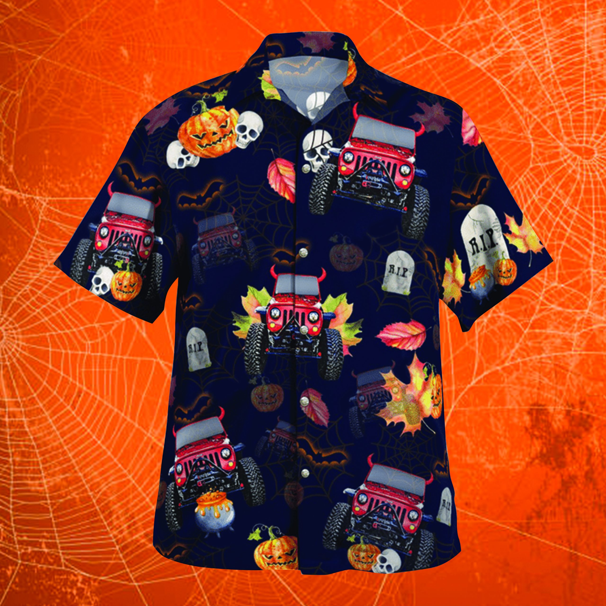 Jeep Halloween Hawaiian Shirt