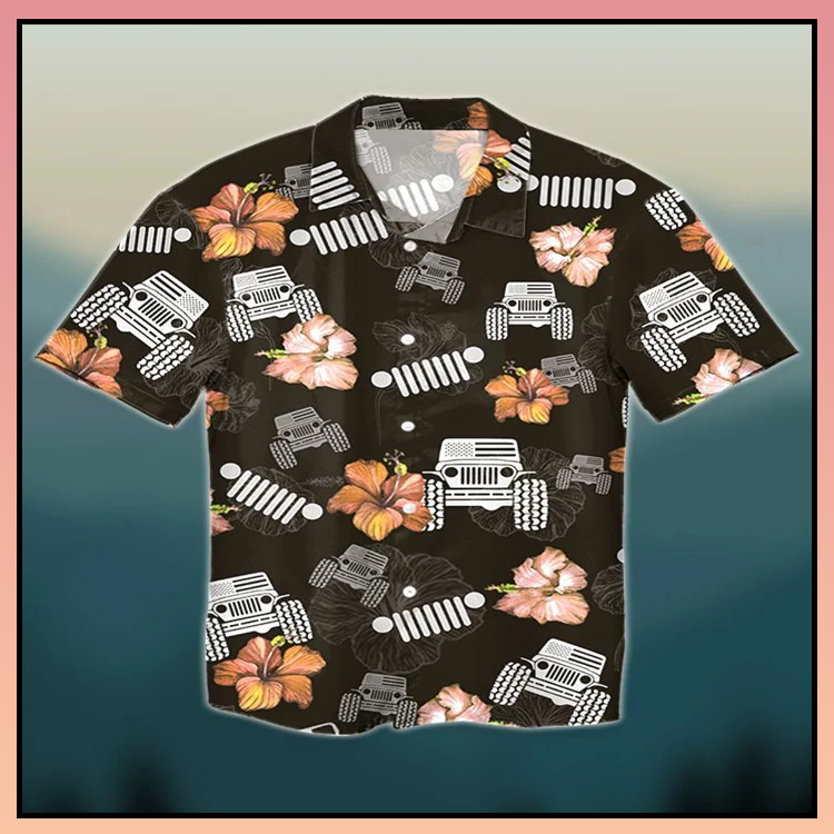 Jeep Hibiscus Tropical Hawaiian Shirt