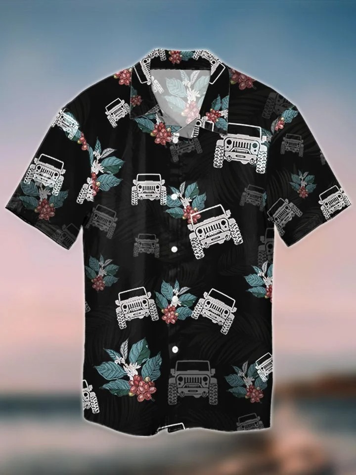 Jeep Natural Tropical Hawaiian Shirt