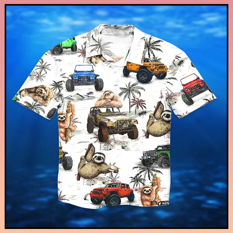 Jeep Ocean Sloth Hawaiian Shirt