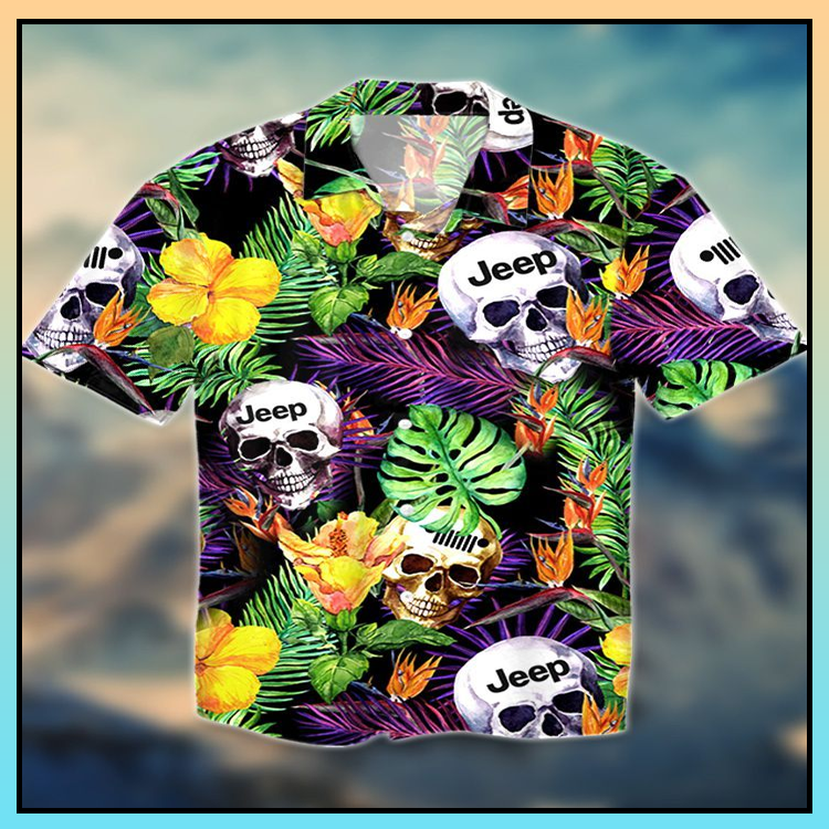 Jeep Skull Tropical Hawaiian Shirt- Limited Edition