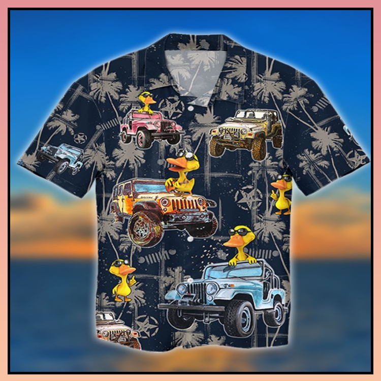 Jeep Tropical Navy Duck Hawaiian Shirt