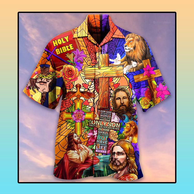 Jesus Lion And Flowers Hawaiian Shirt