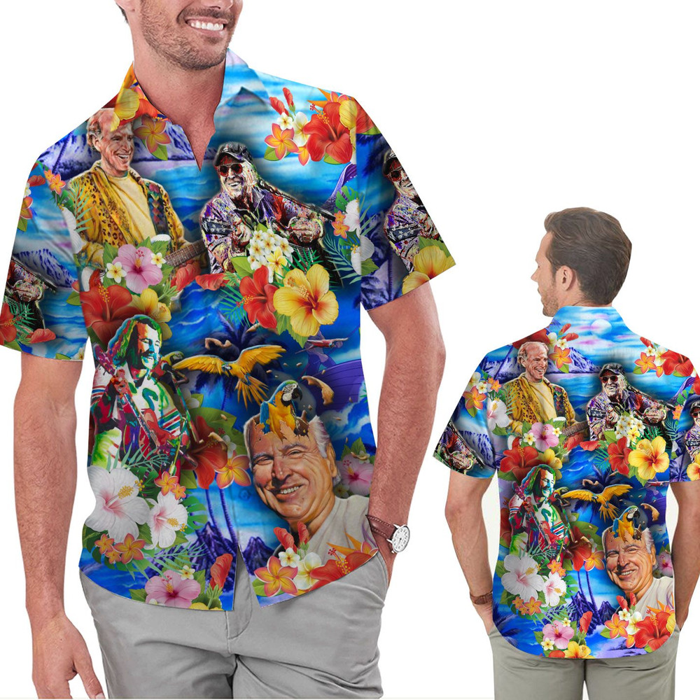 Jimmy Buffet Colorful Tropical Hawaiian Shirt Hot Trendy Summer 2024