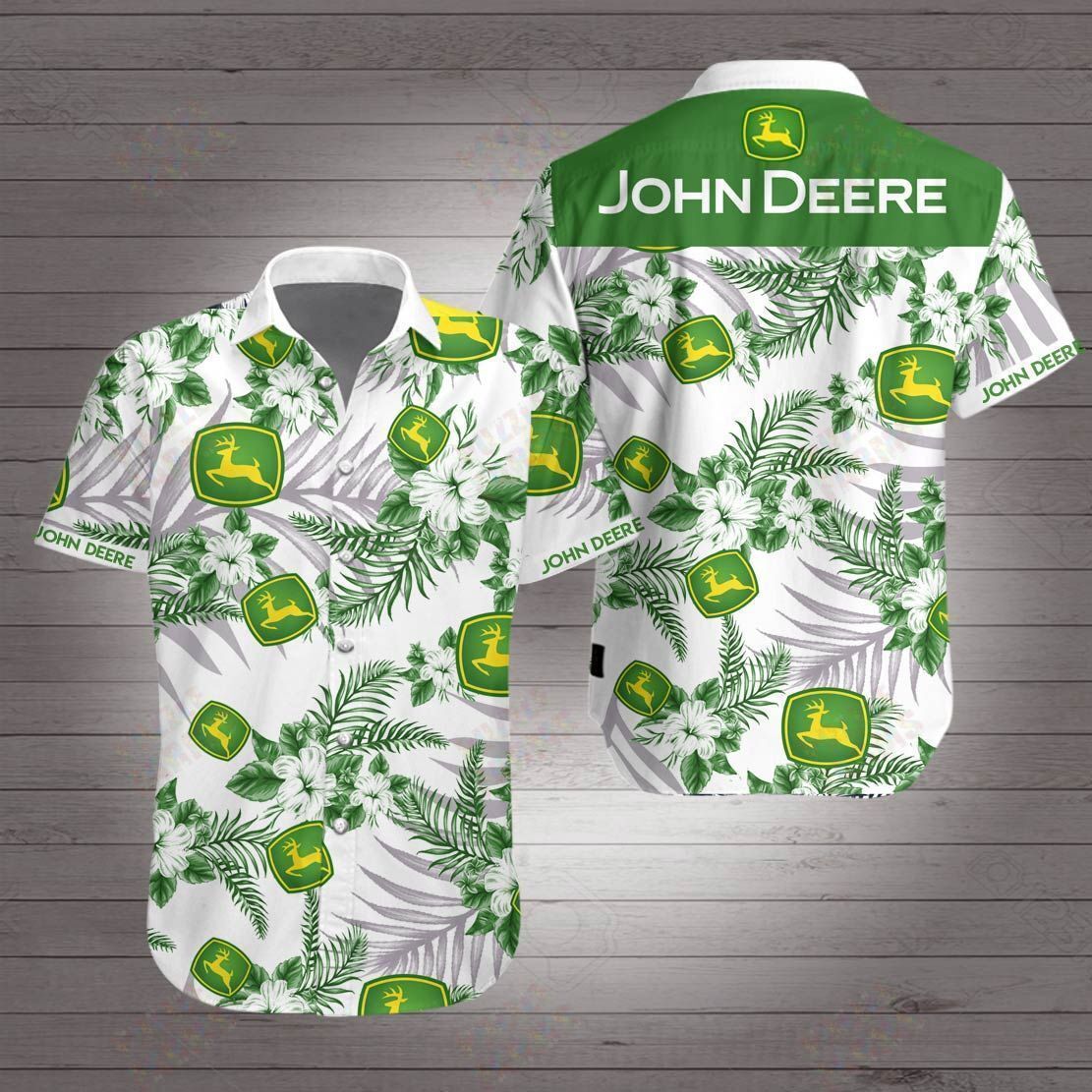 John Deere Hawaiian Shirt Summer Button Up