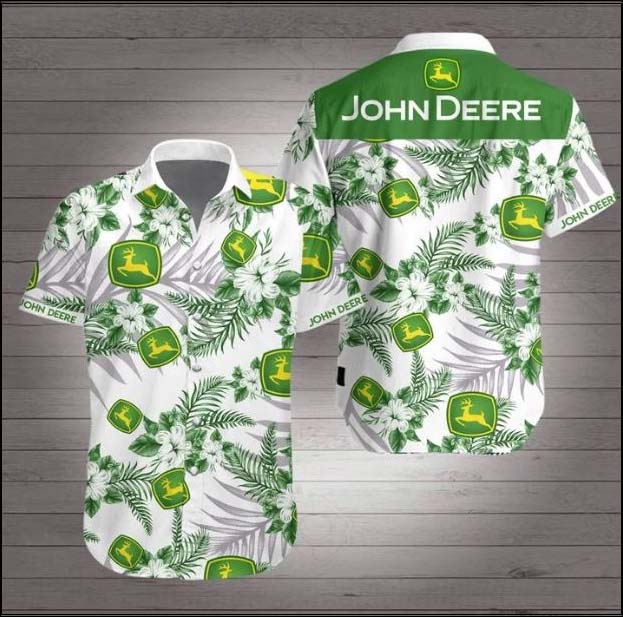 John Deere Logo Hawaiian Shirt