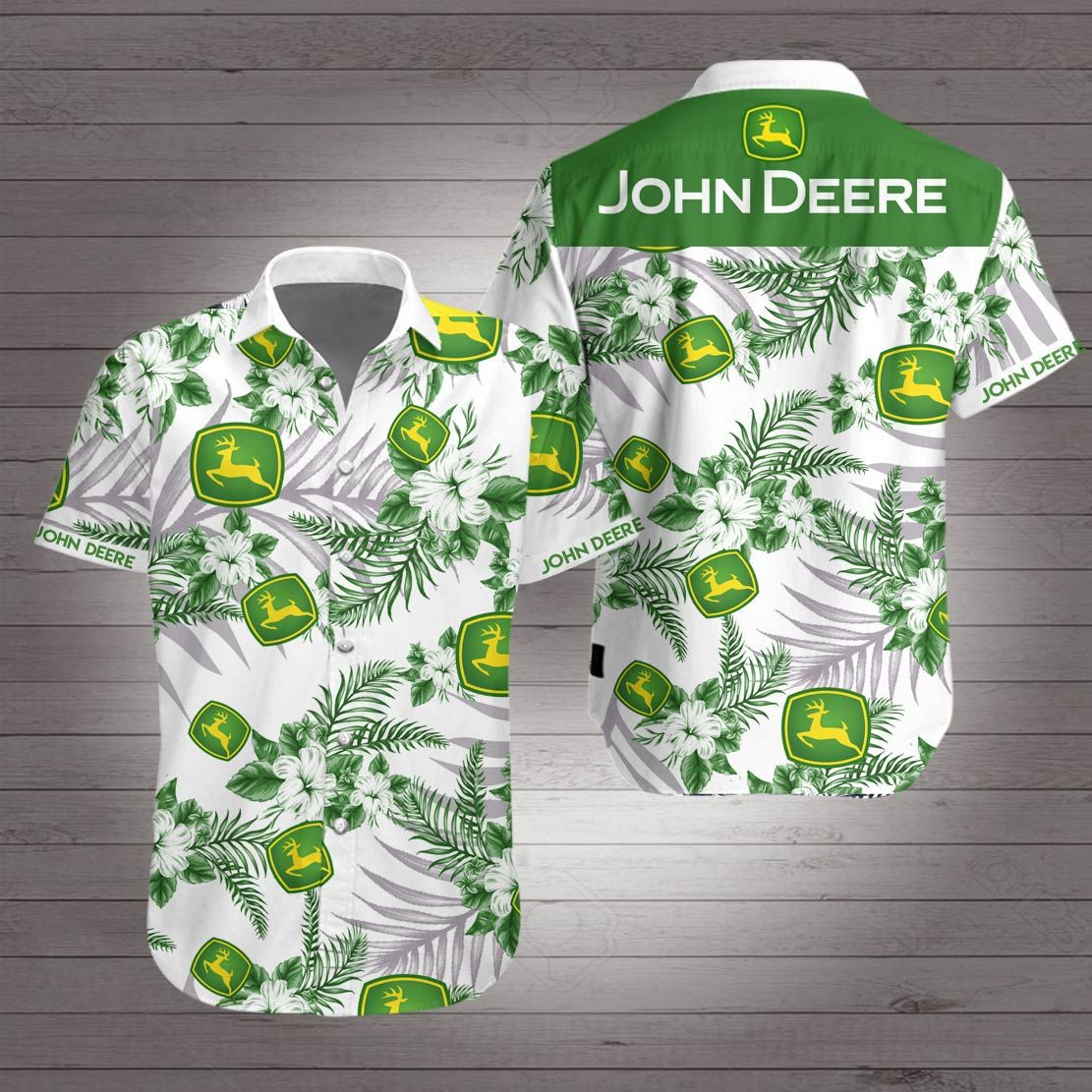 John Deeres Hawaiian Shirt Summer Button Up