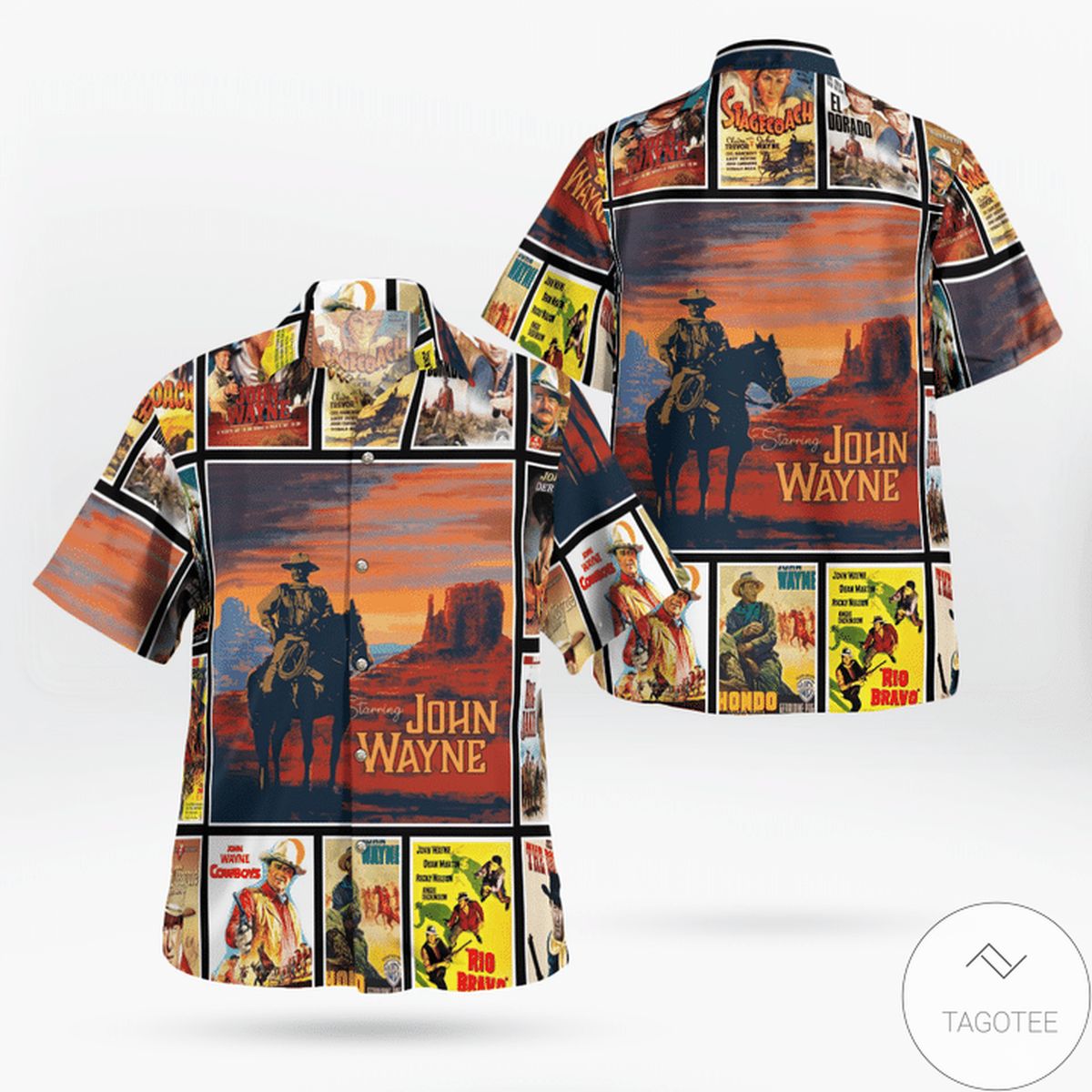 John Wayne Cowboy Hawaiian Shirt