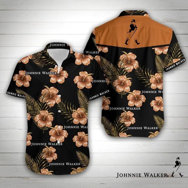 Johnnie Walker Hawaiian Shirt Summer Button Up