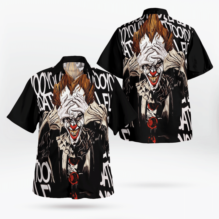 Joker Creepy Face Halloween Hawaiian Shirt