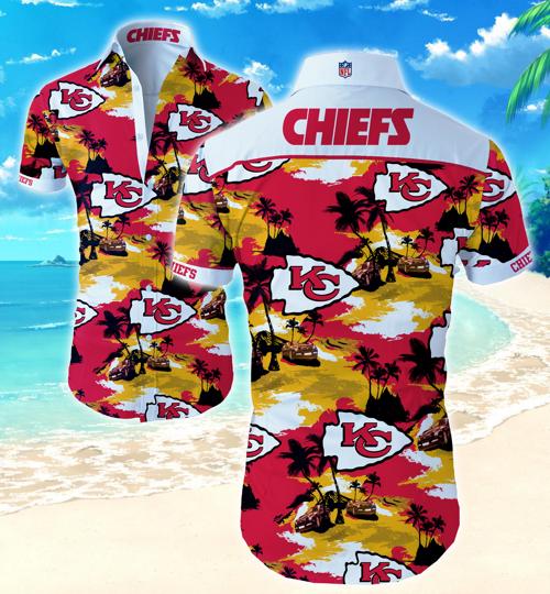 Kansas City Chiefs Coconut Tree Hawaiian Shirt Summer Button Up