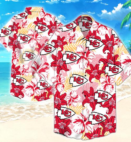 Kansas City Chiefs Flower Hawaiian Shirt Summer Button Up