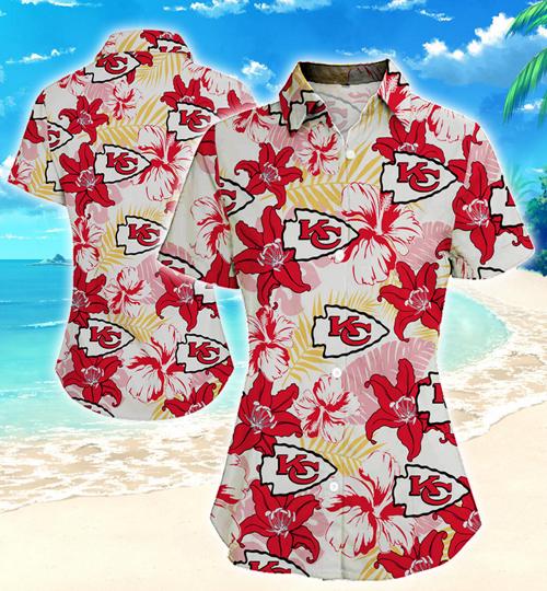 Kansas City Chiefs Women Hawaiian Shirt Summer Button Up