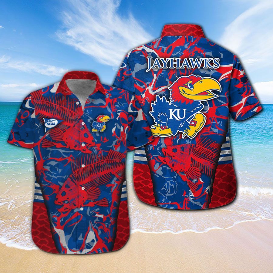 Kansas Jayhawks Fishing Hawaiian Shirt Hot Trendy Summer 2024