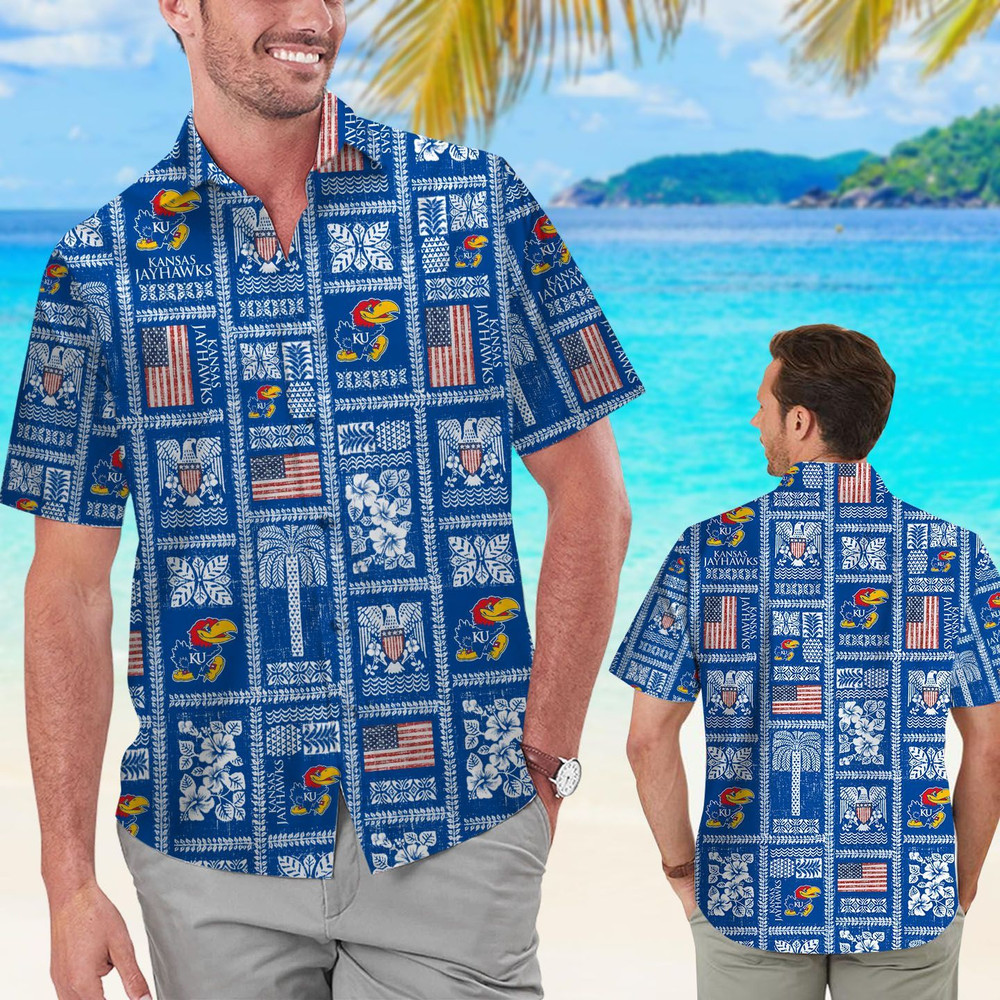 Kansas Jayhawks Hawaiian Shirt Hot Trendy Summer 2024