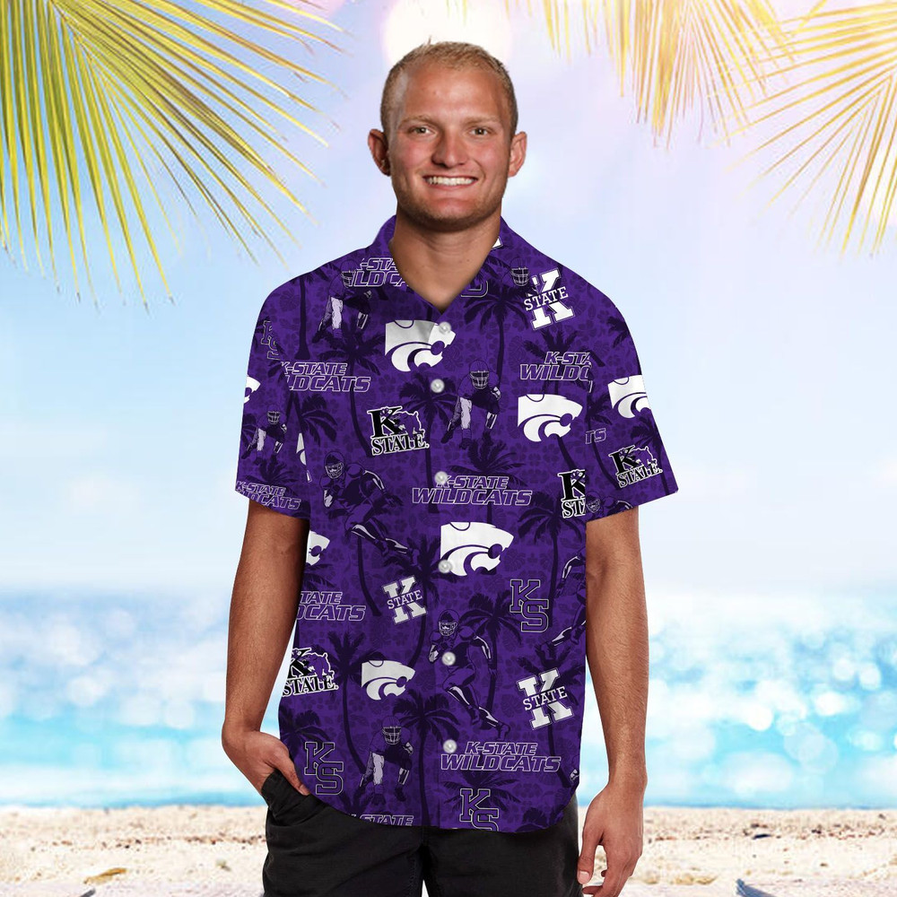 Kansas State Wildcats Tropical Beach Coconut Tree Hawaiian Shirt Hot Trendy Summer 2024