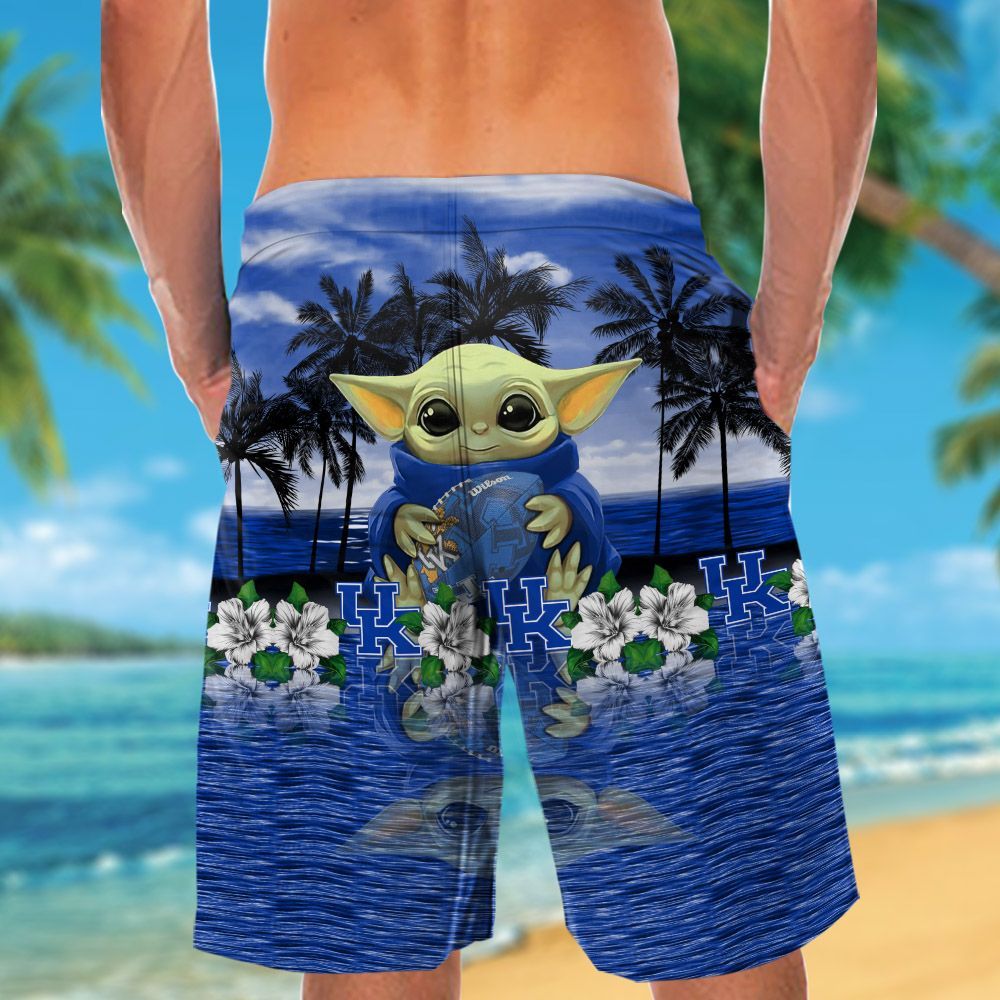 Kentucky Wildcats & Baby Yoda Hawaiian Shirt Hot Trendy Summer 2024