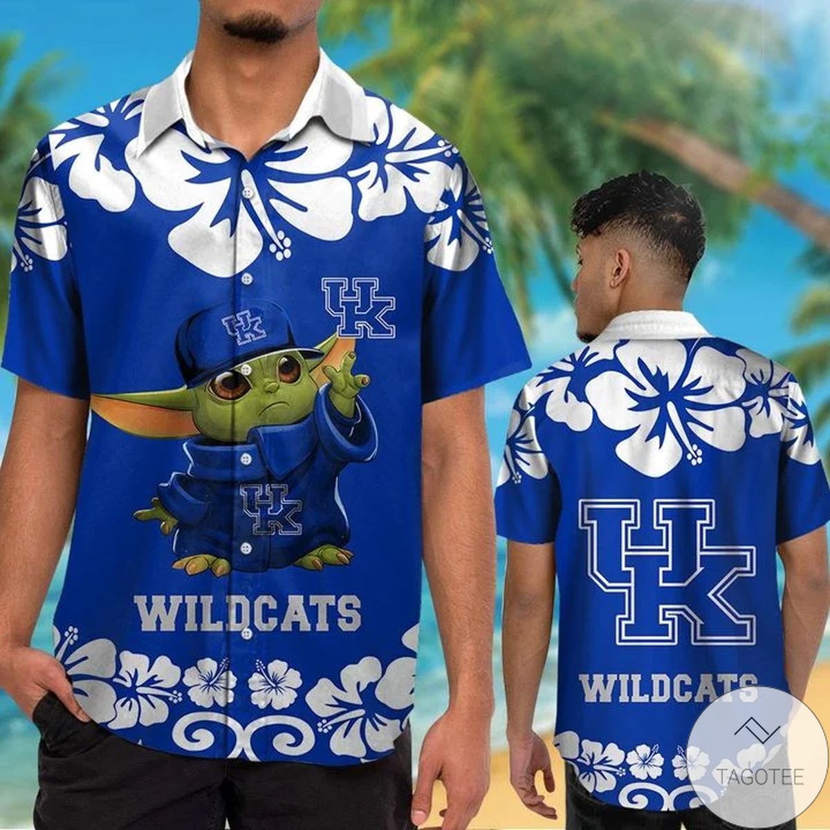 Kentucky Wildcats Baby Yoda Hawaiian Shirt