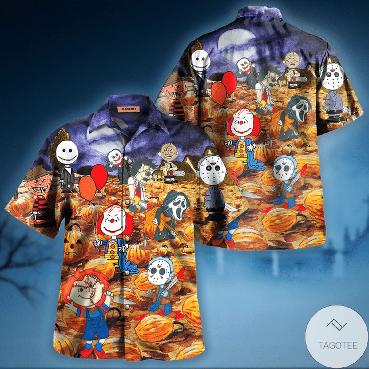 Killers Under The Moonlight Halloween Hawaiian Shirt