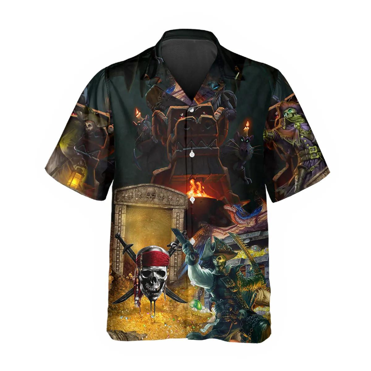 King Pirates Team Skull Hawaiian Shirt – Best Clothing For You