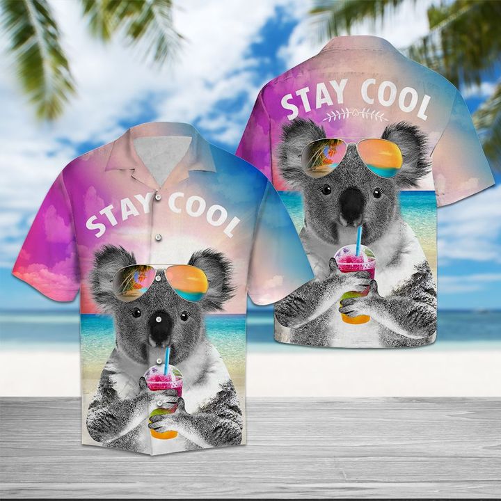 Koala Stay Cool Hawaiian Shirt Summer Button Up