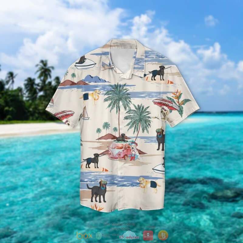 Labrador Retriever Summer Beach Hawaiian Shirt