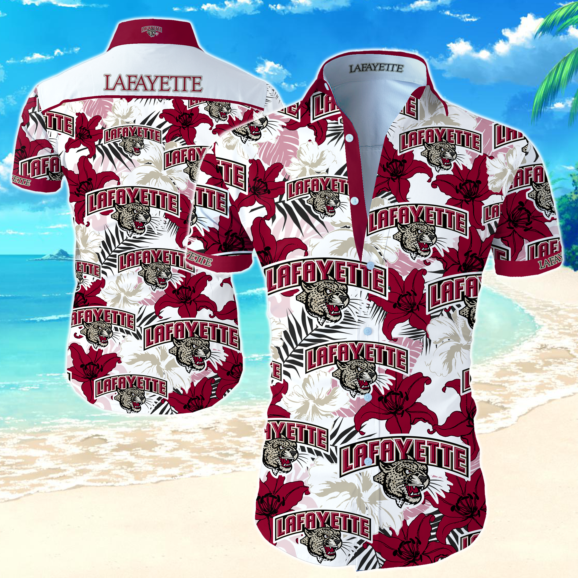 Lafayette Leopards Hawaiian Shirt Summer Button Up