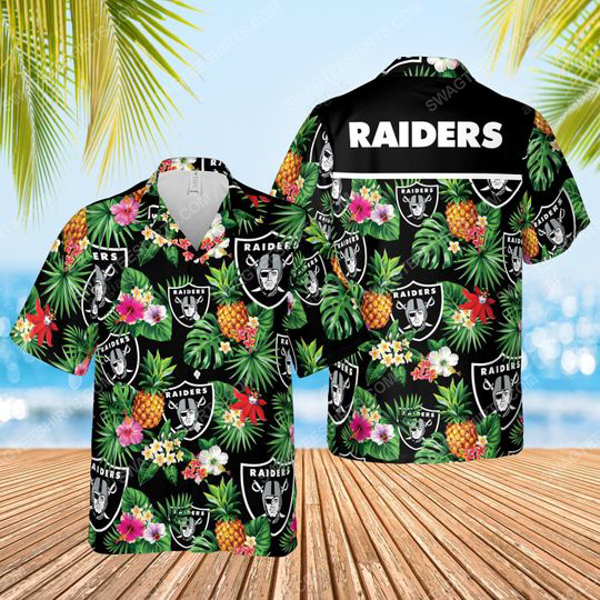 Las Vegas Raiders Football Team Summer Vacation Hawaiian Shirt