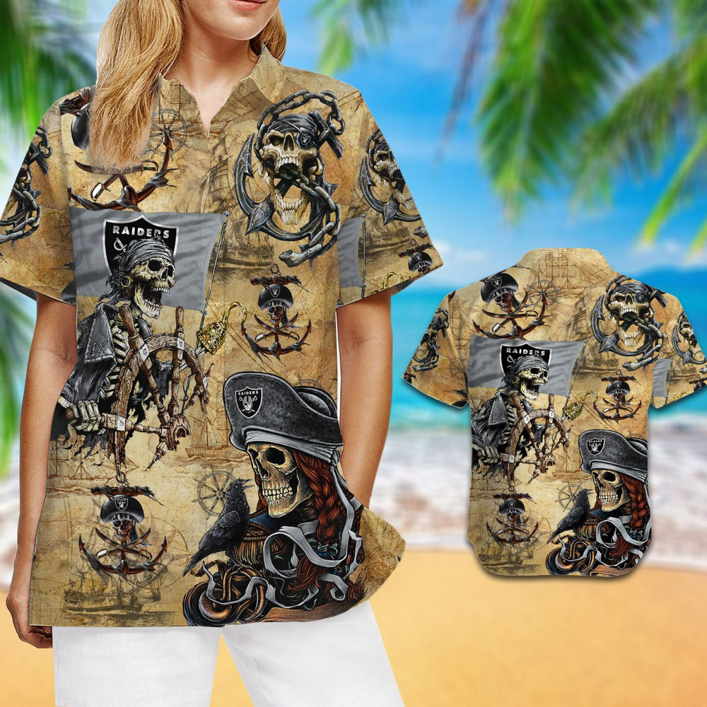 Las Vegas Raiders Pirates Retro Hawaiian Shirt Hot Trendy Summer 2024