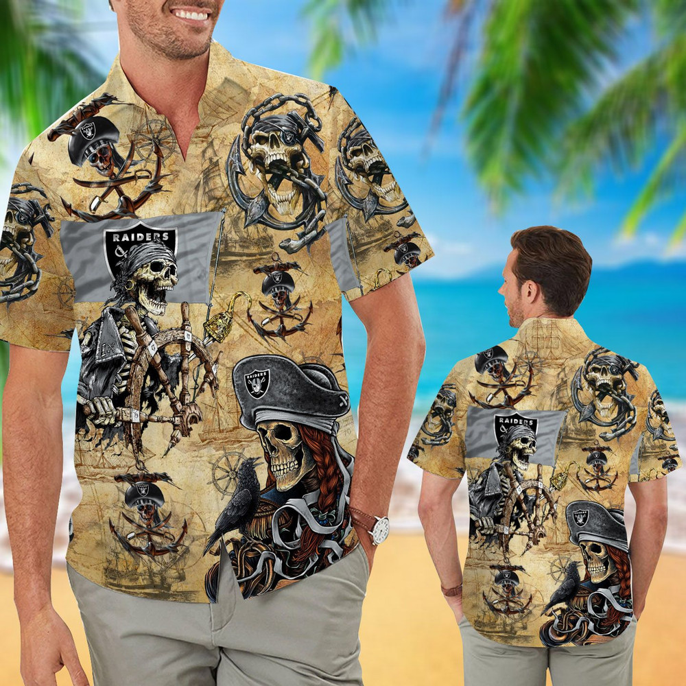 Las Vegas Raiders Pirates Retro Hawaiian Shirt Hot Trendy Summer 2024