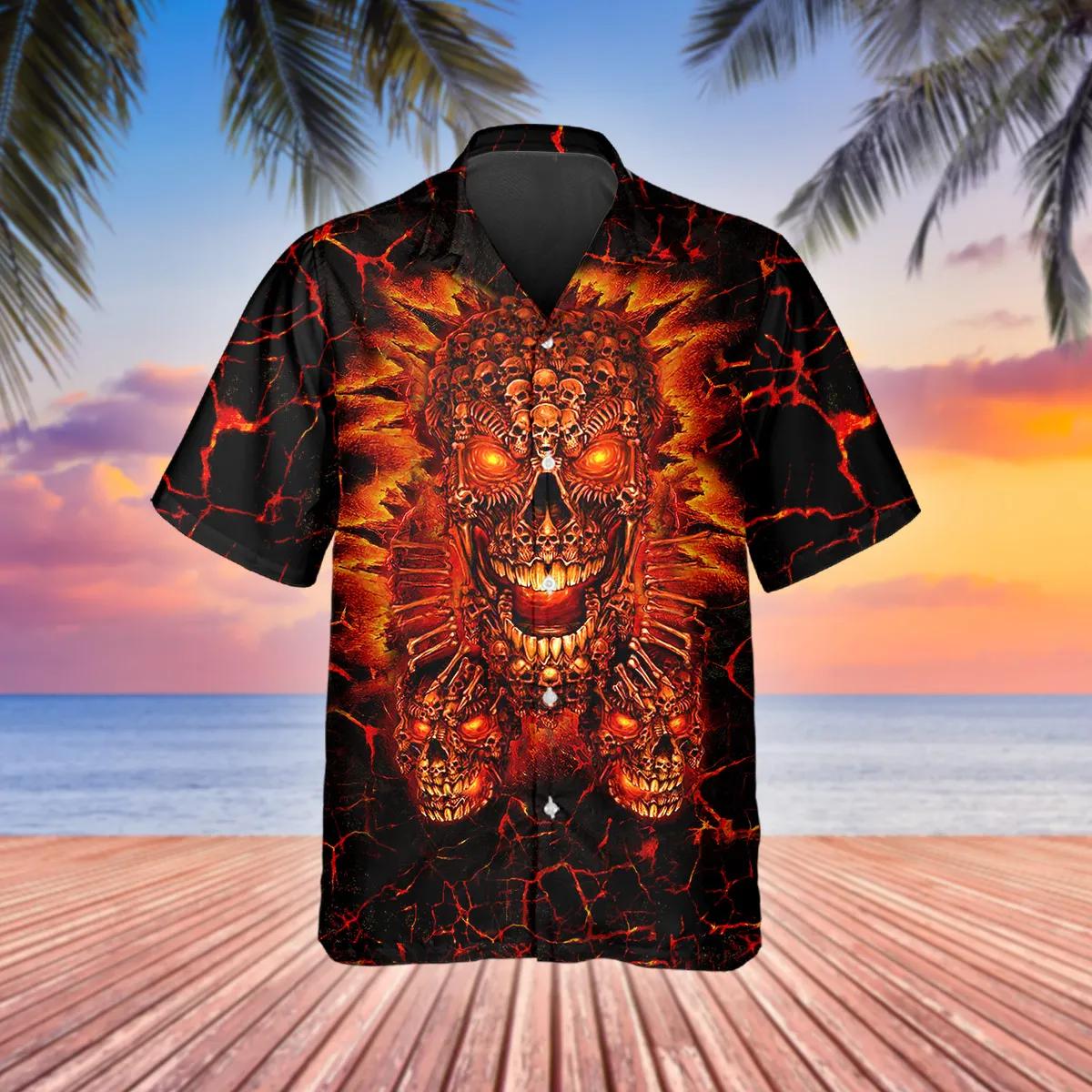 Lava Skull Hell Hawaiian Shirt – Best Clothing For You