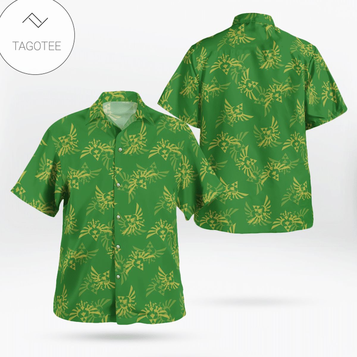 Legend Of Zelda Symbol Green Hawaiian Shirt- Tagotee