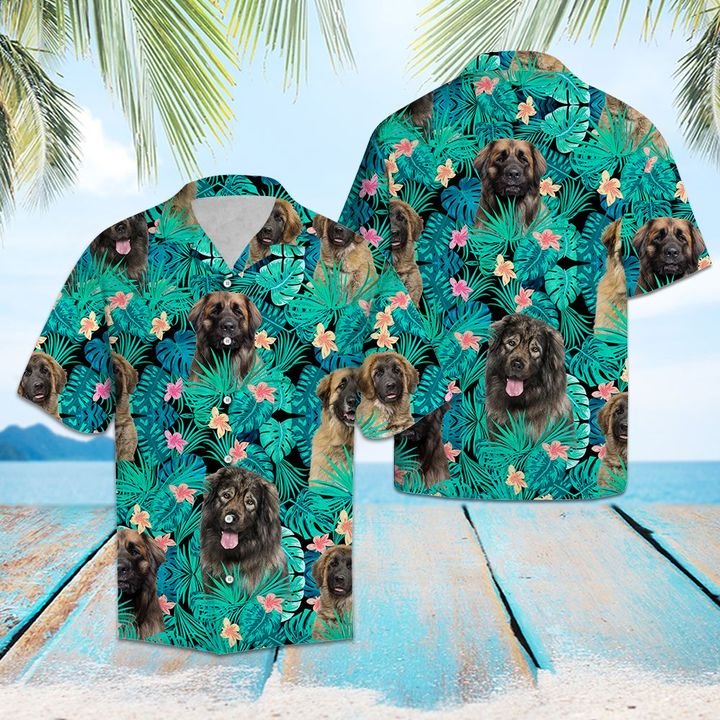 Leonberger Tropical Hawaiian Shirt Summer Button Up