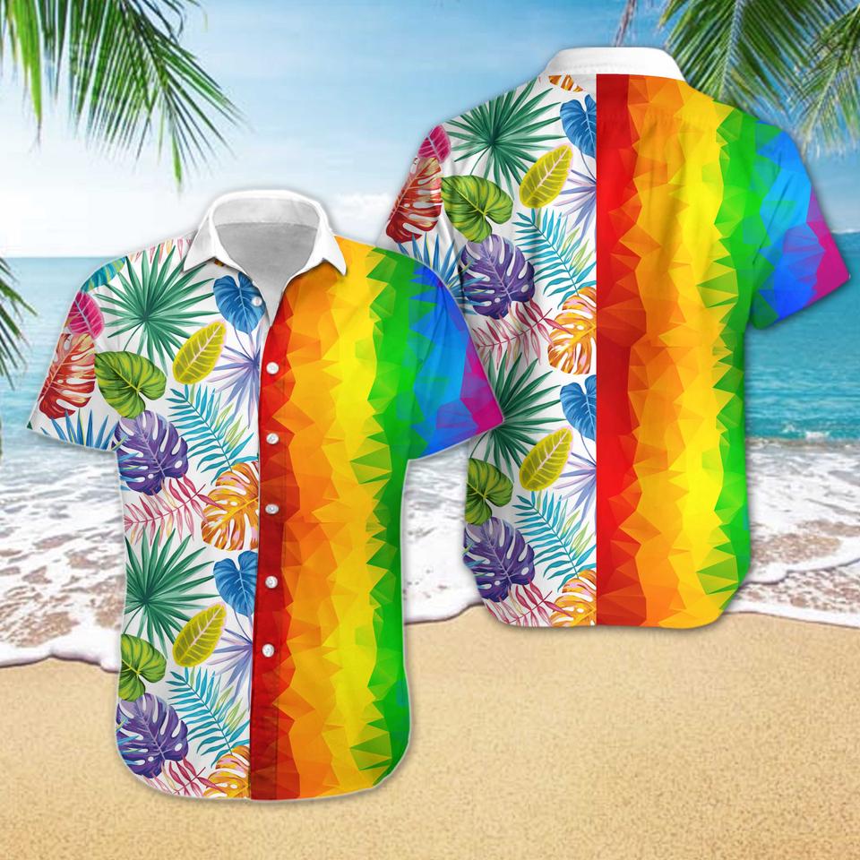 Lgbt Low Poly Hawaiian Shirt