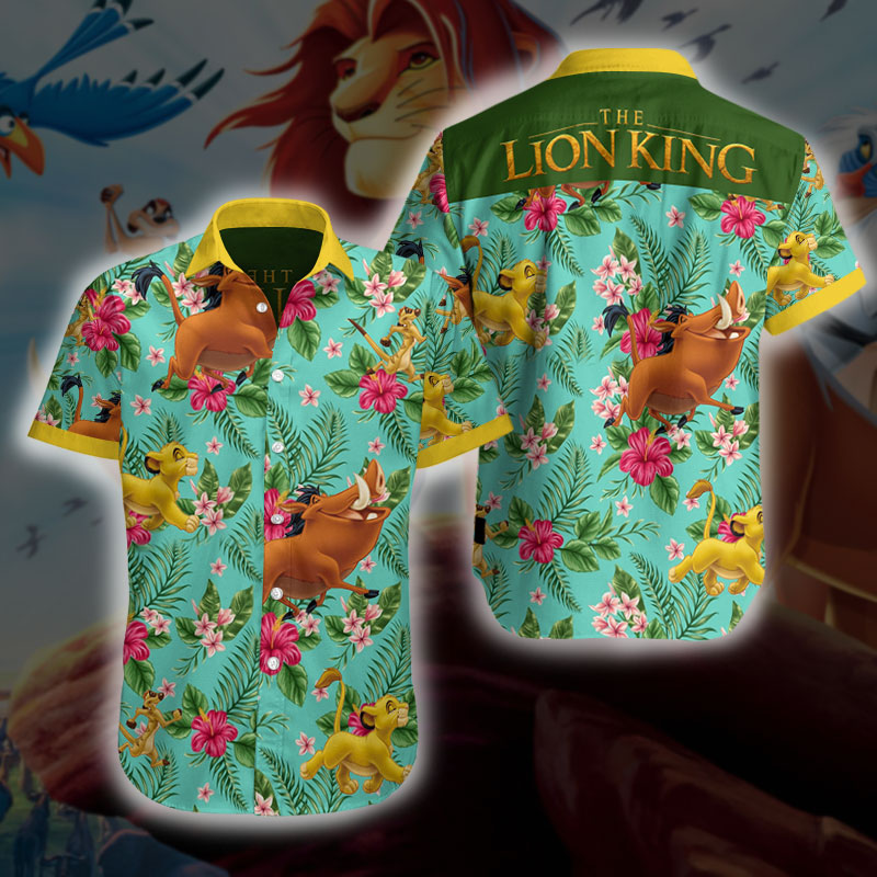 Lion The King Hawaiian Shirt Summer Button Up