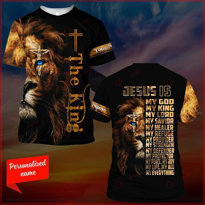 Lion The King Jesus Is My God My King My Lord 3D All Over Printed Hawaiian Shirt And Hoodie