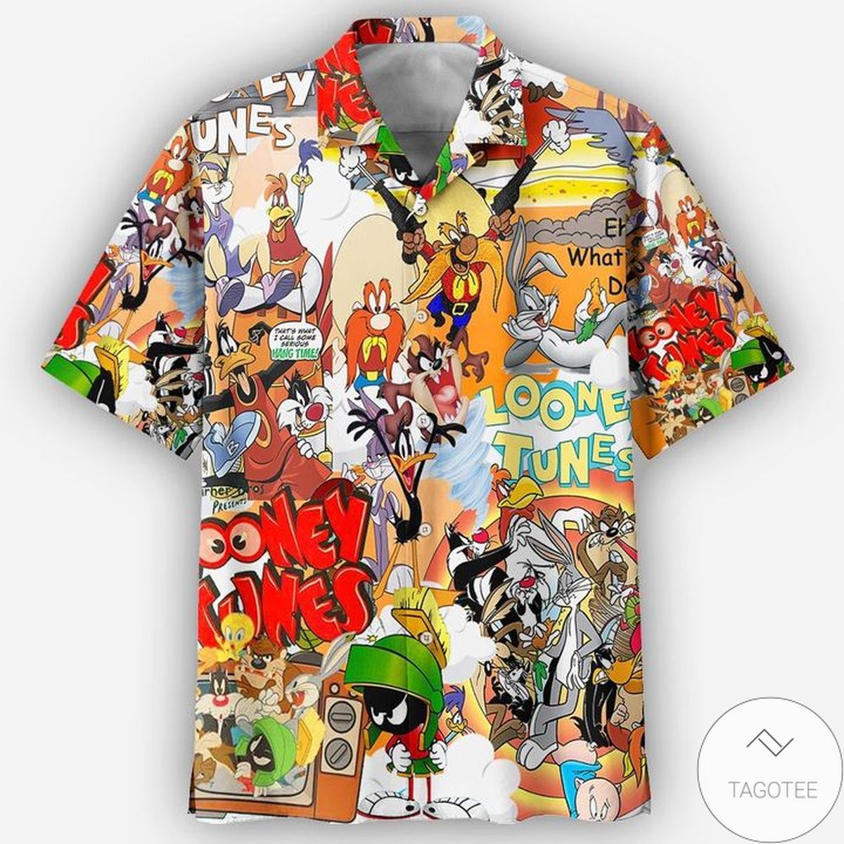 Looney Tunes, Bugs Bunny, Daffy Duck, Tweety, Sylvester Cartoon Hawaiian Shirt