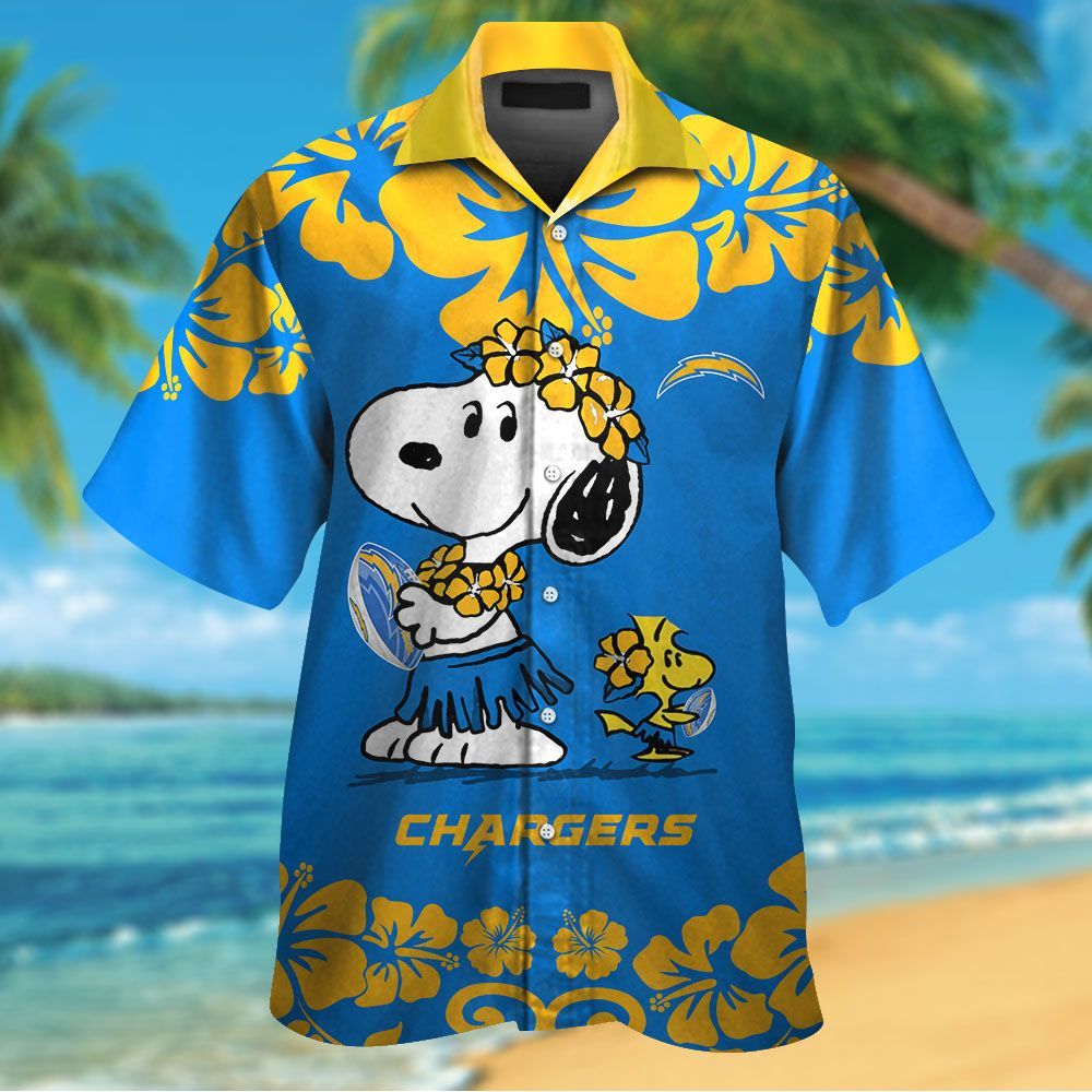 Los Angeles Chargers & Snoopy Hawaiian Shirt Hot Trendy Summer 2024