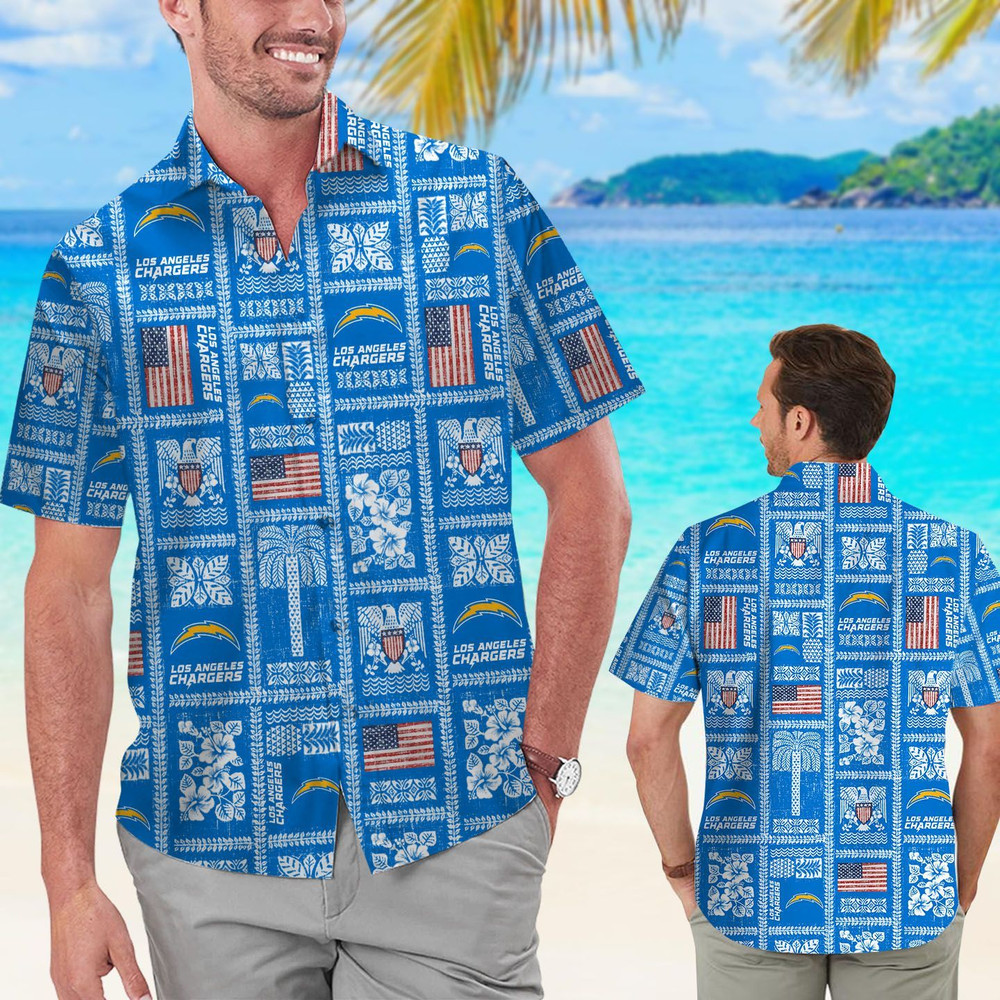 Los Angeles Chargers Hawaiian Shirt Hot Trendy Summer 2024