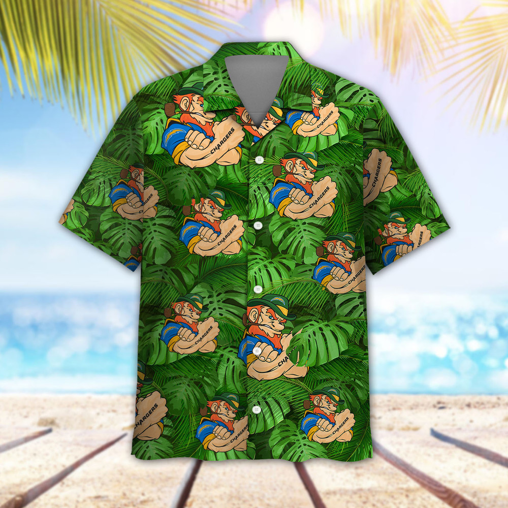 Los Angeles Chargers Leprechaun St. Patrick’s Day Hawaiian Shirt Hot Trendy Summer 2024