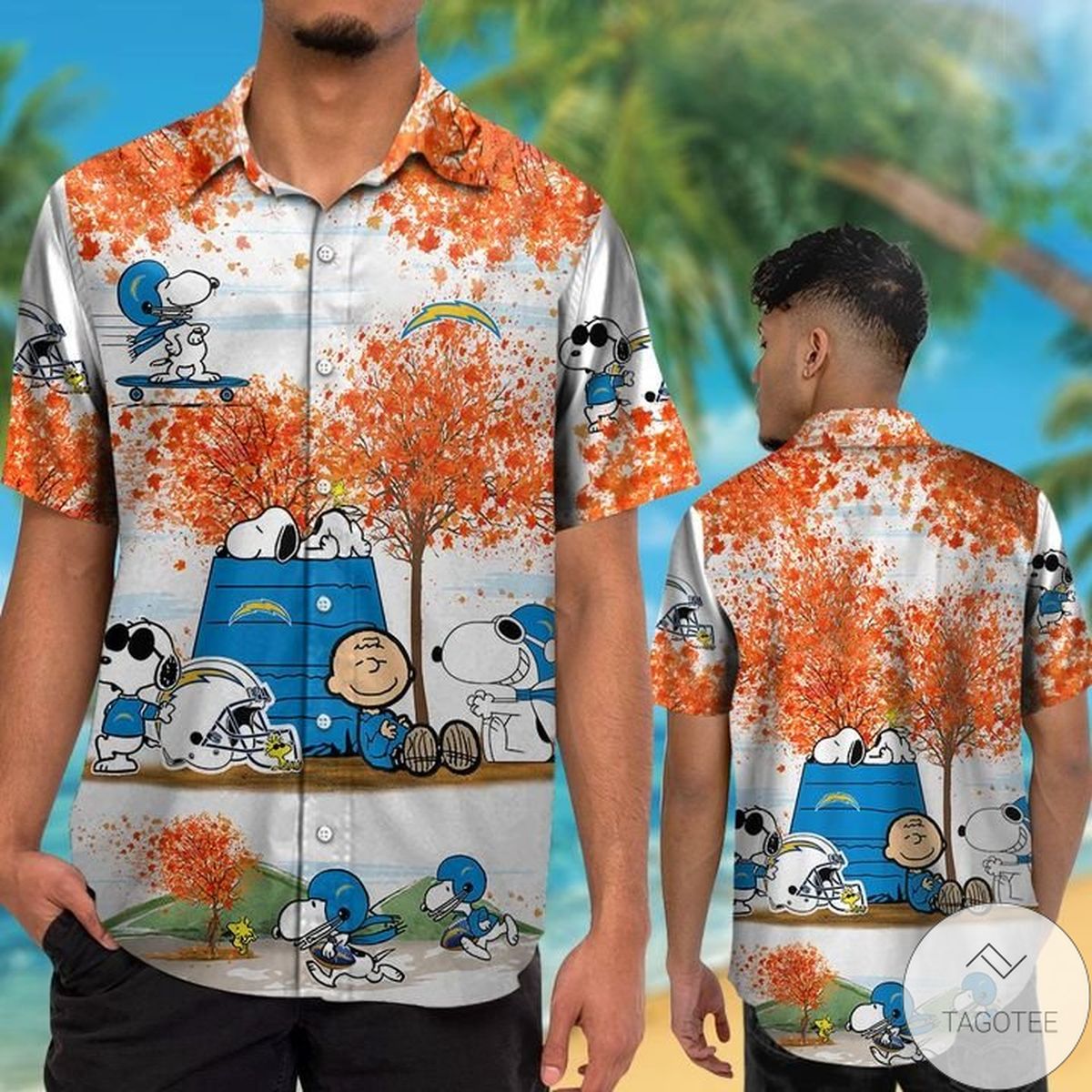 Los Angeles Chargers Snoopy Autumn Hawaiian Shirt