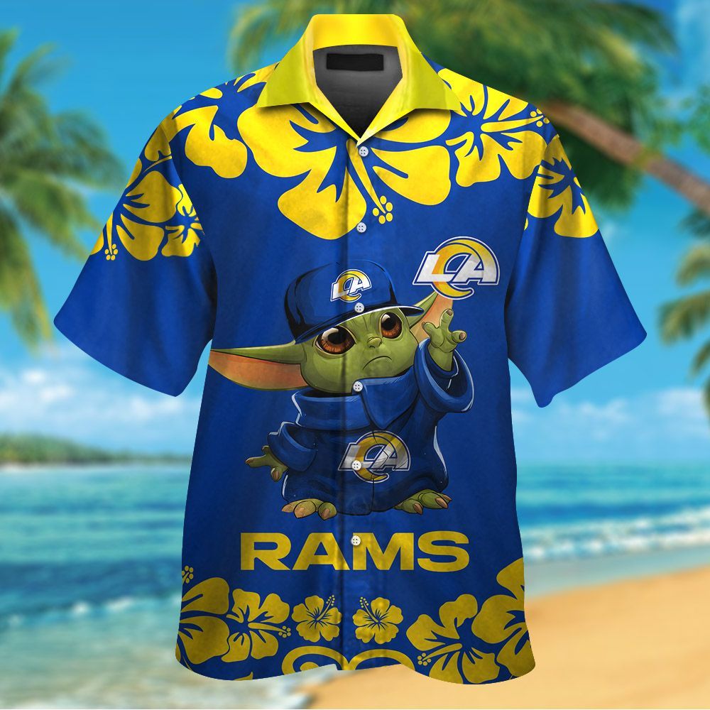 Los Angeles Rams & Baby Yoda Hawaiian Shirt Hot Trendy Summer 2024