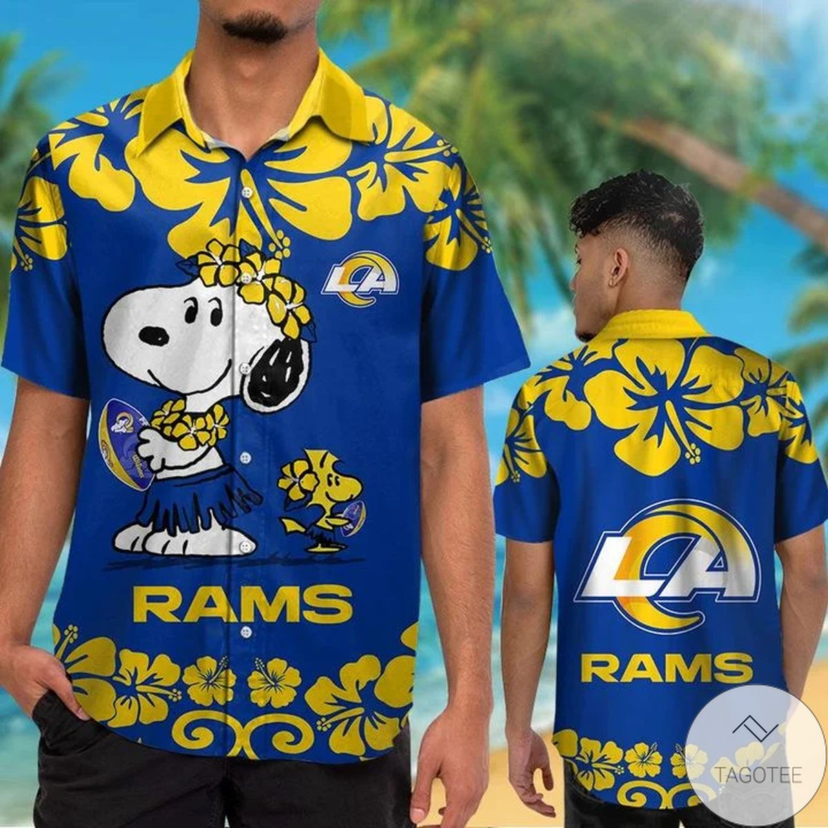 Los Angeles Rams & Snoopy Hawaiian Shirt