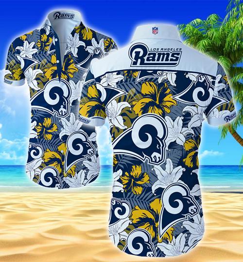 Los Angeles Rams Hawaiian Shirt Summer Button Up