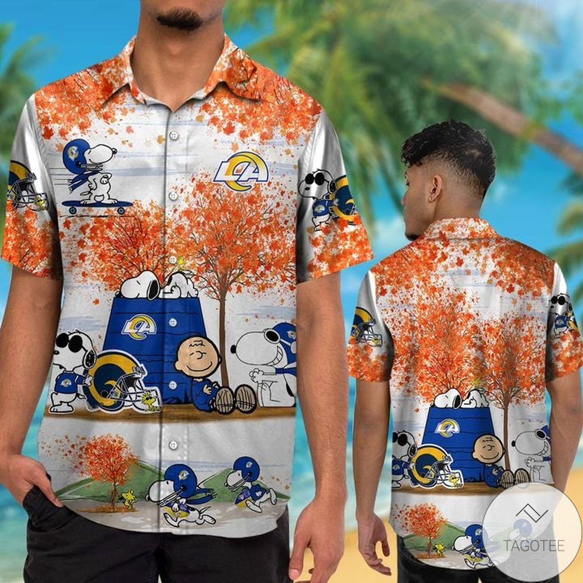 Los Angeles Rams Snoopy Autumn Hawaiian Shirt